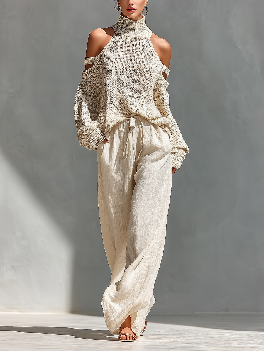 ANTONINA | Completo con pantaloni ampi 0
