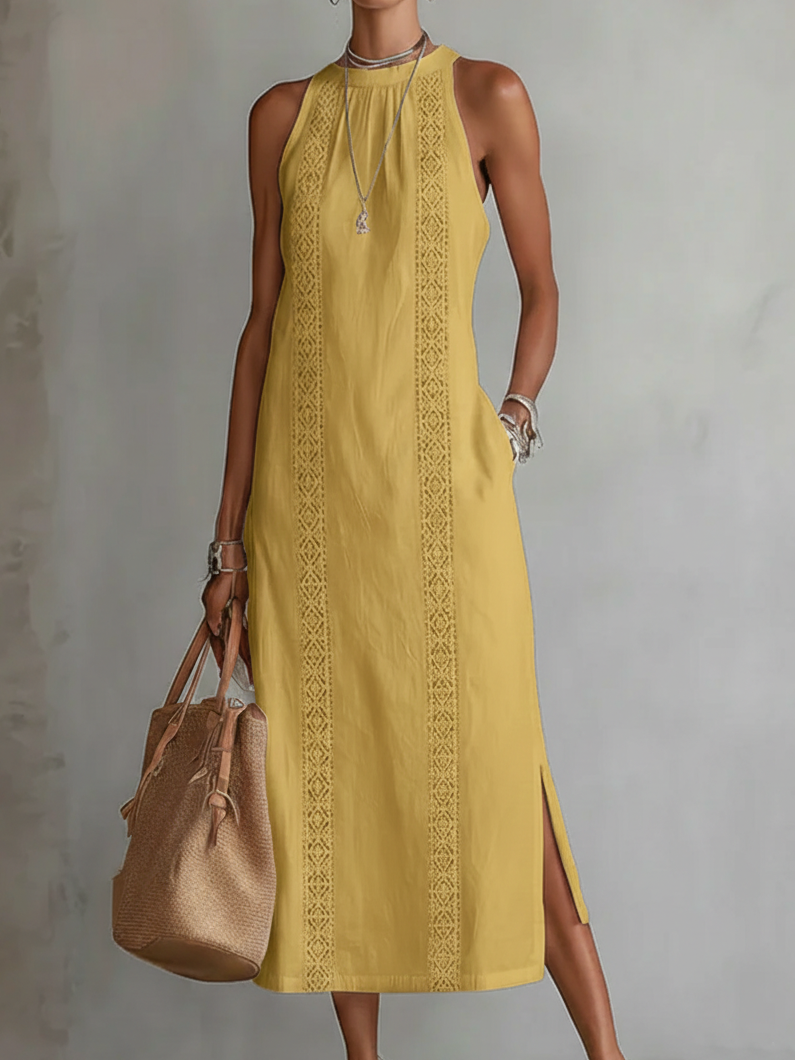 AURORA | Abito midi con pizzo 0