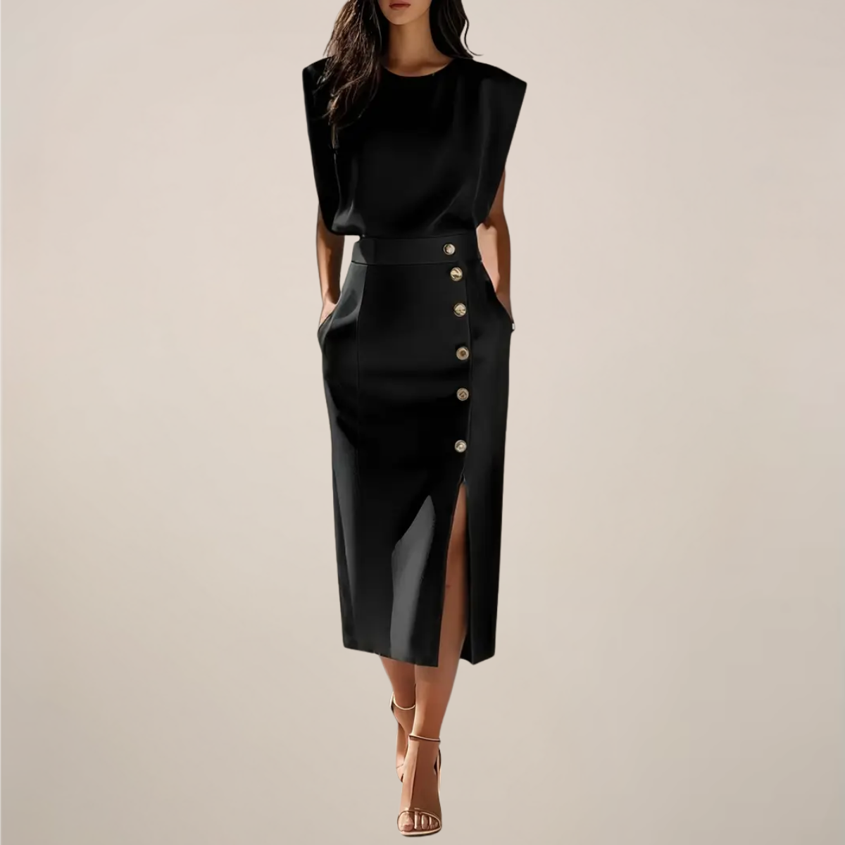 EMILIA | Abito midi con spacco 6