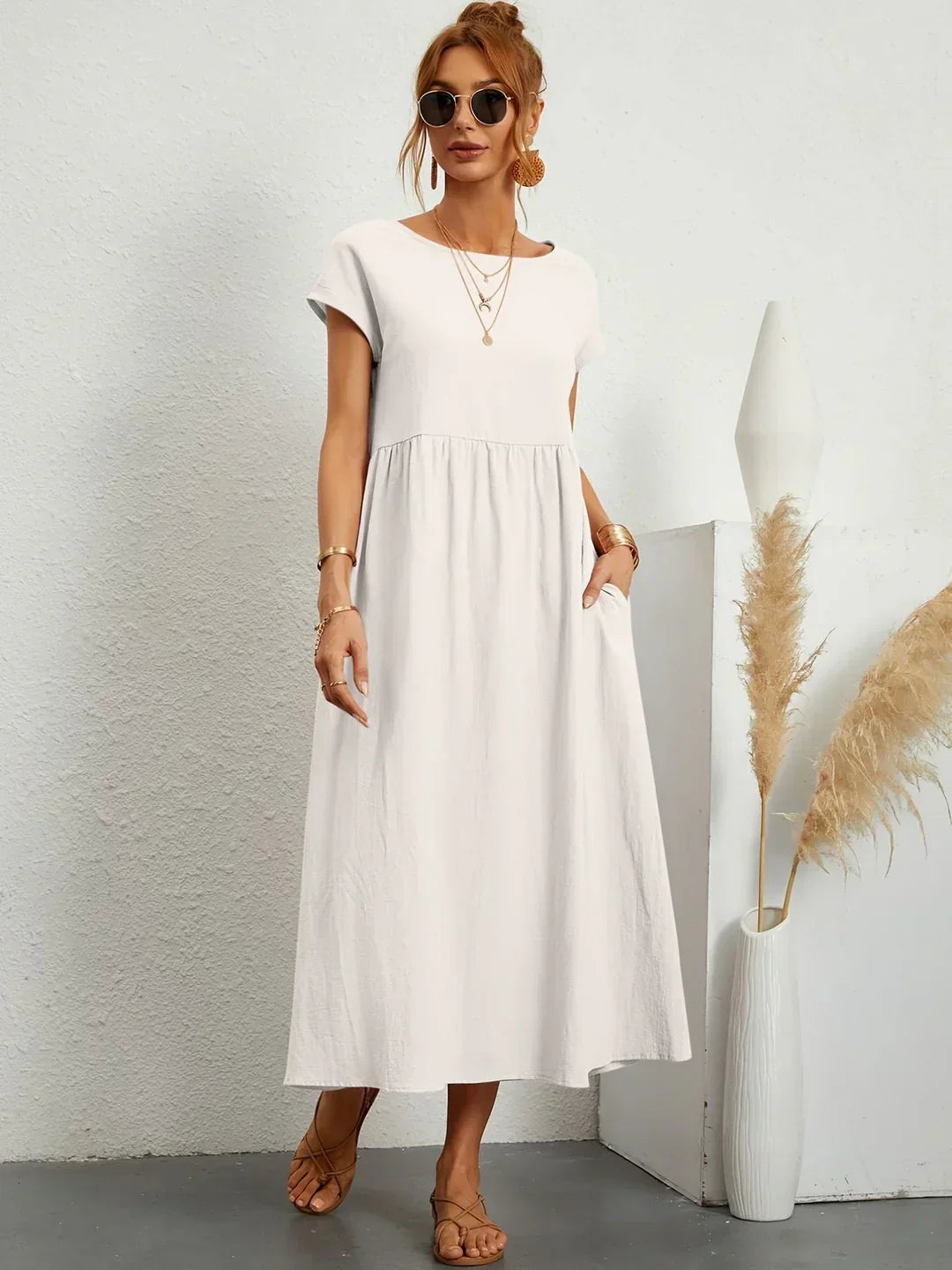GABRIELLE | Abito midi elegante con silhouette fluida 0