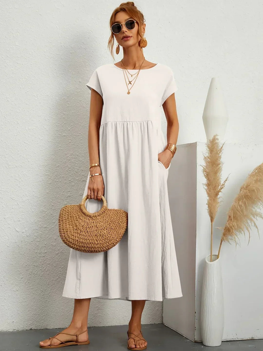 GABRIELLE | Abito midi elegante con silhouette fluida 1