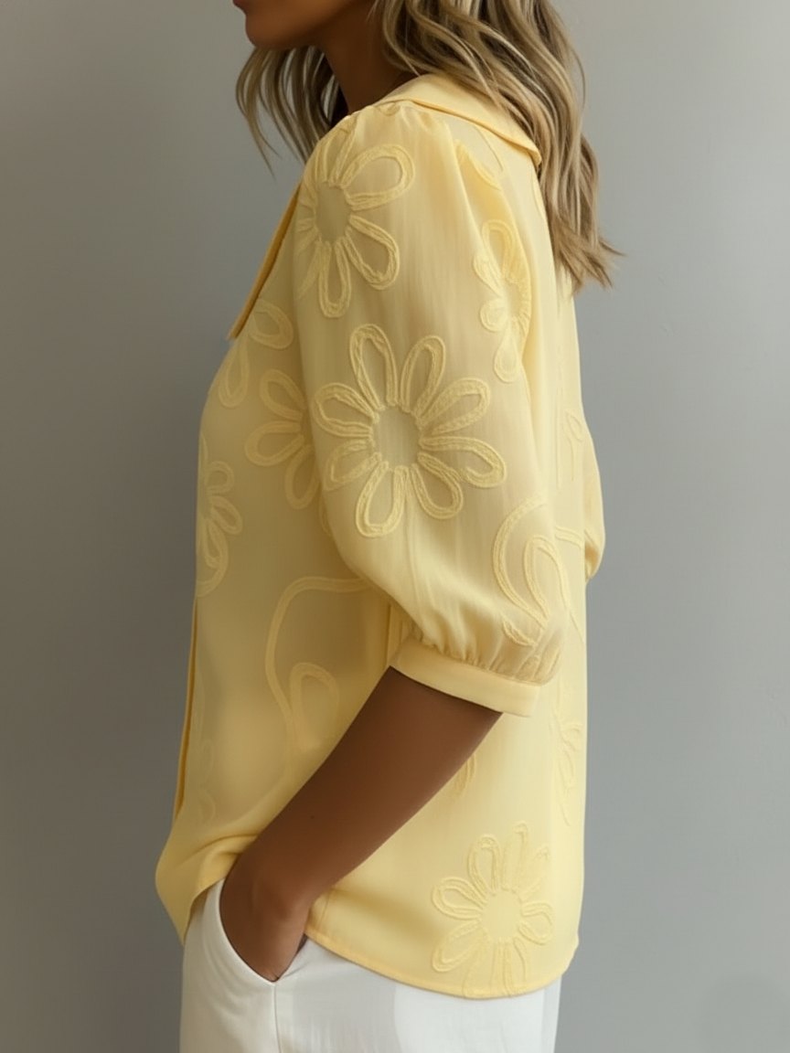 GIULIA | Camicia con colletto Peter Pan 1