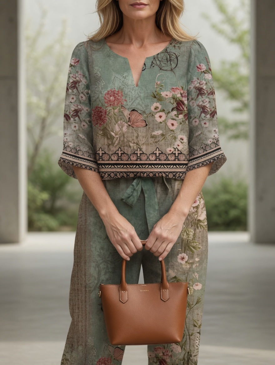 JADE | Completo con stampa floreale 2