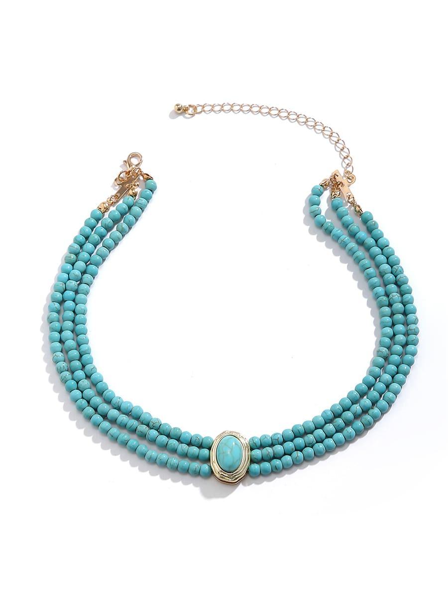 TURQUOISE DREAM | Collana con perle di turchese 4