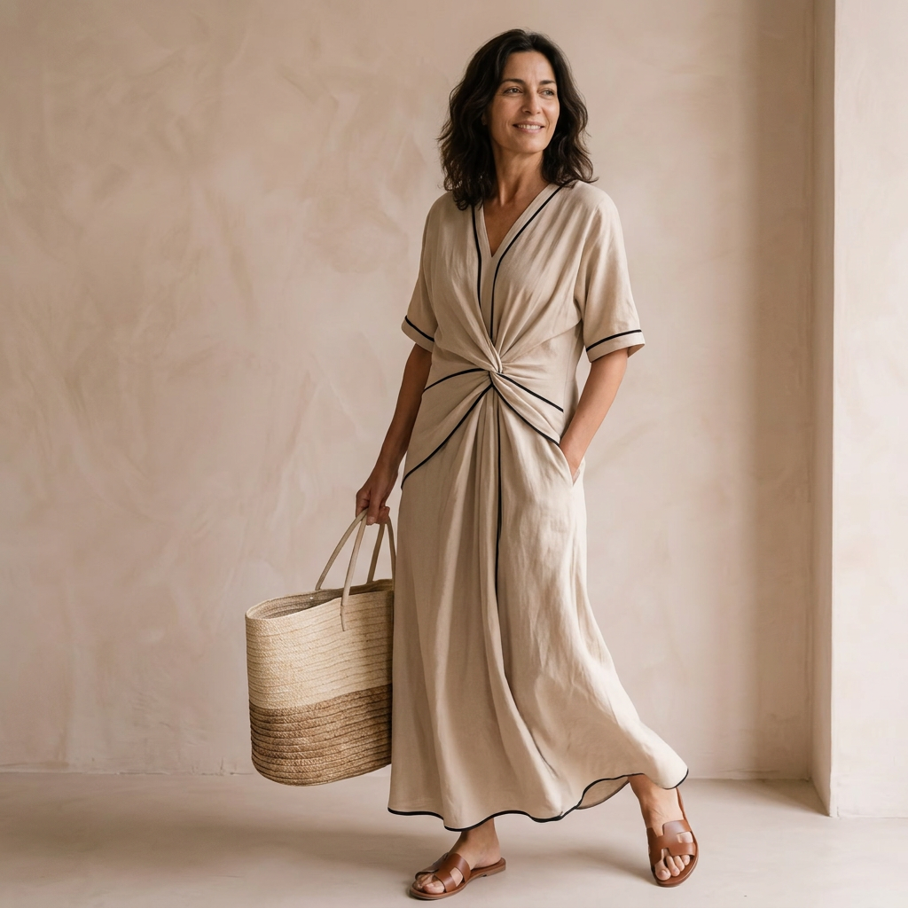 EMA | Abito maxi con fiocco