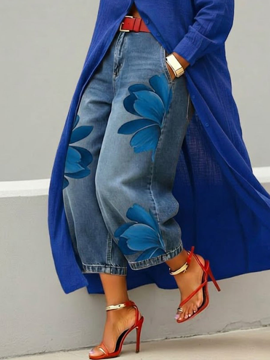 AURORA | Jeans con stampa artistica 2