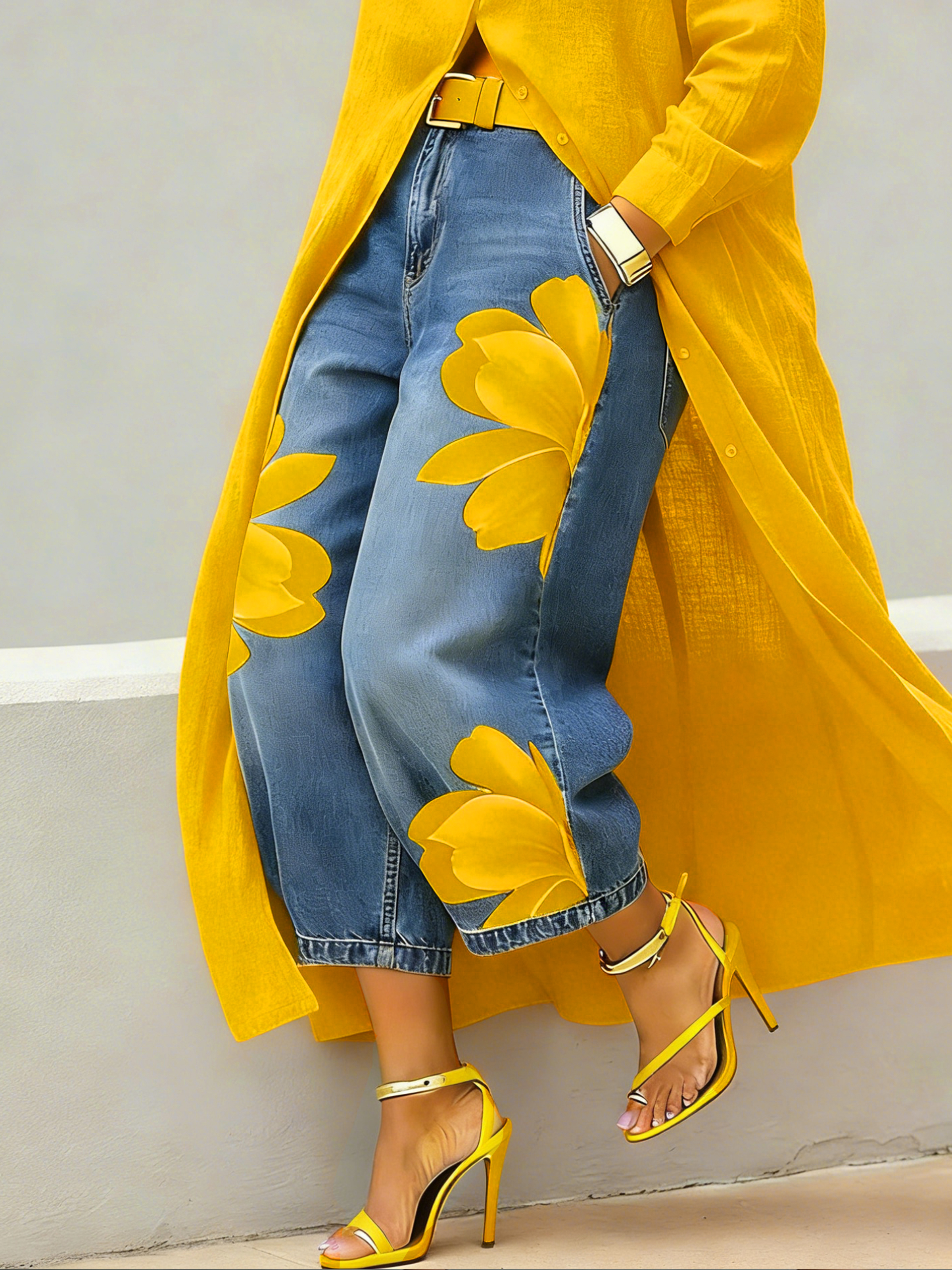 AURORA | Jeans con stampa artistica 4