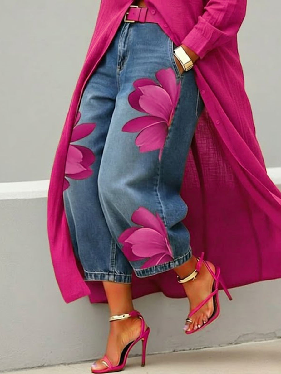 AURORA | Jeans con stampa artistica 5