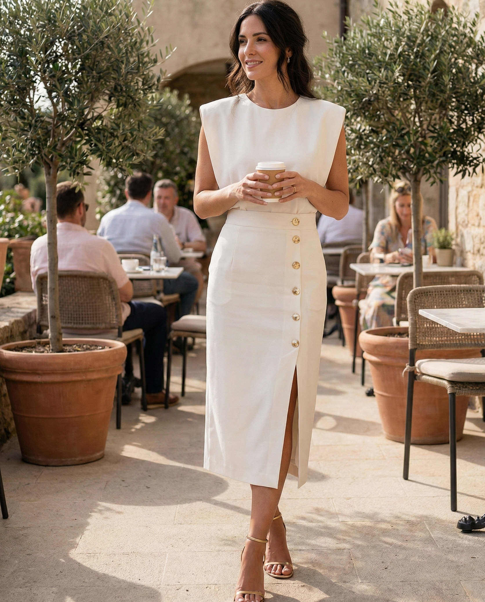 EMILIA | Abito midi con spacco 1