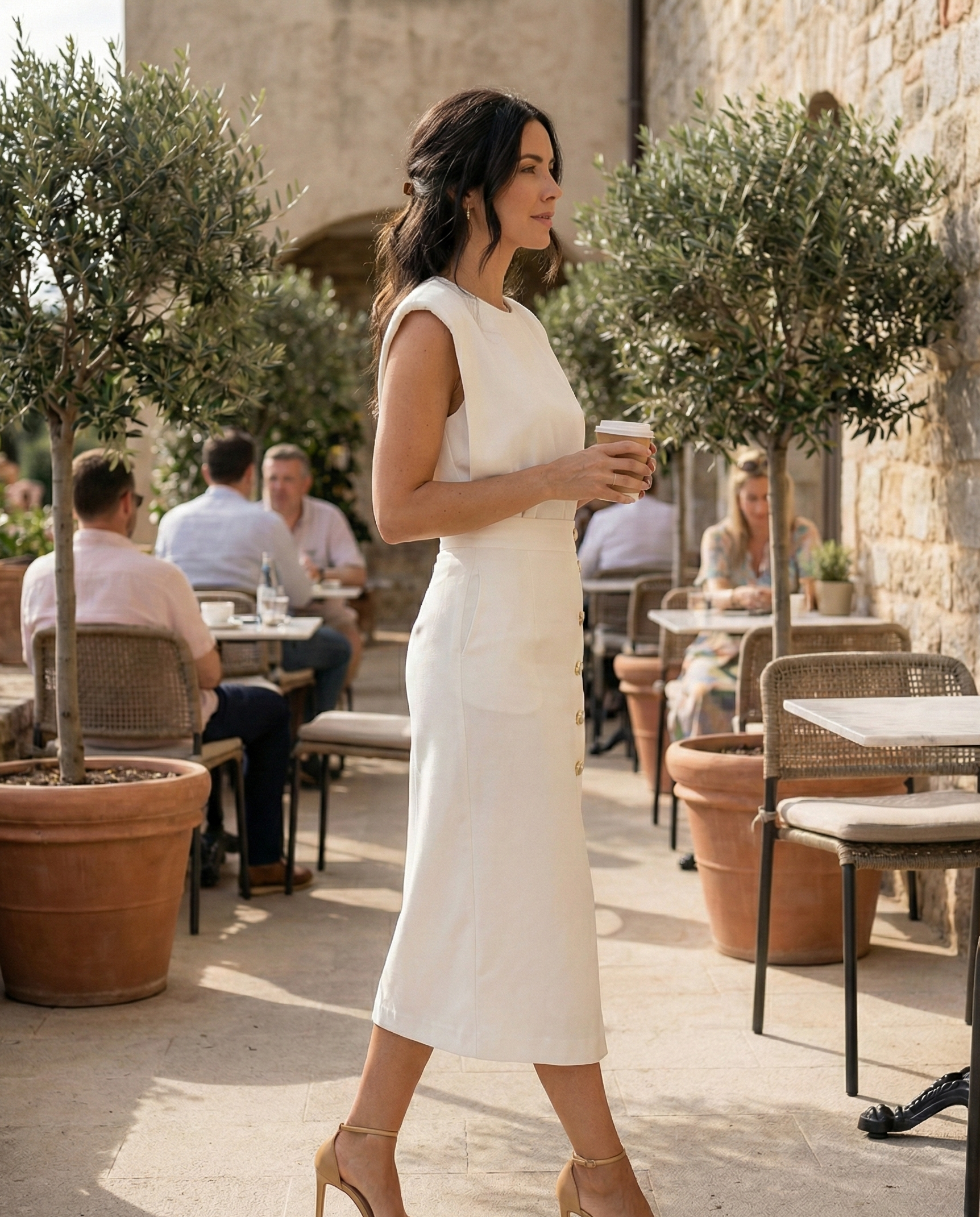EMILIA | Abito midi con spacco 2