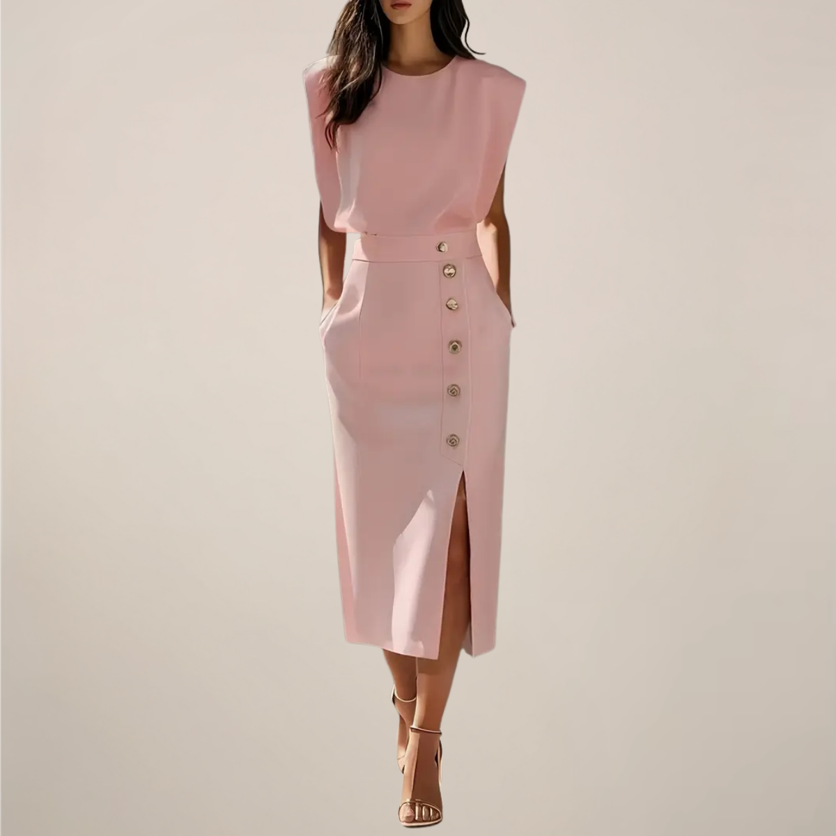 EMILIA | Abito midi con spacco 5