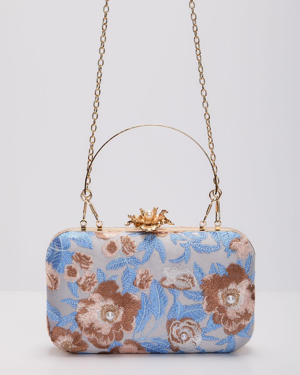 FRESIA | Pochette con ricamo floreale 1