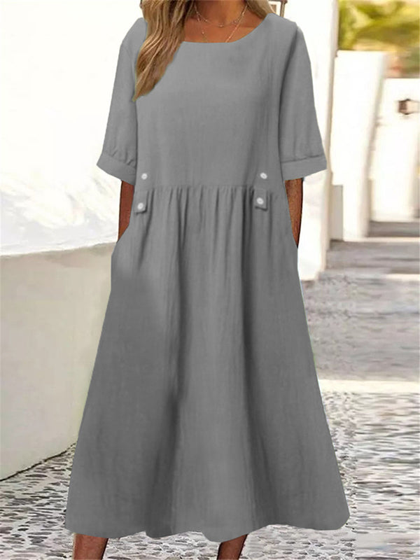 GIULIA | Abito midi con tasche 0