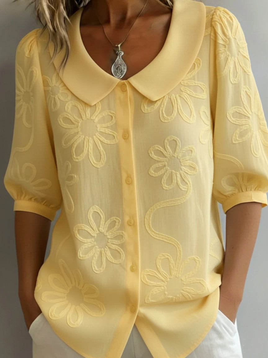 GIULIA | Camicia con colletto Peter Pan 0