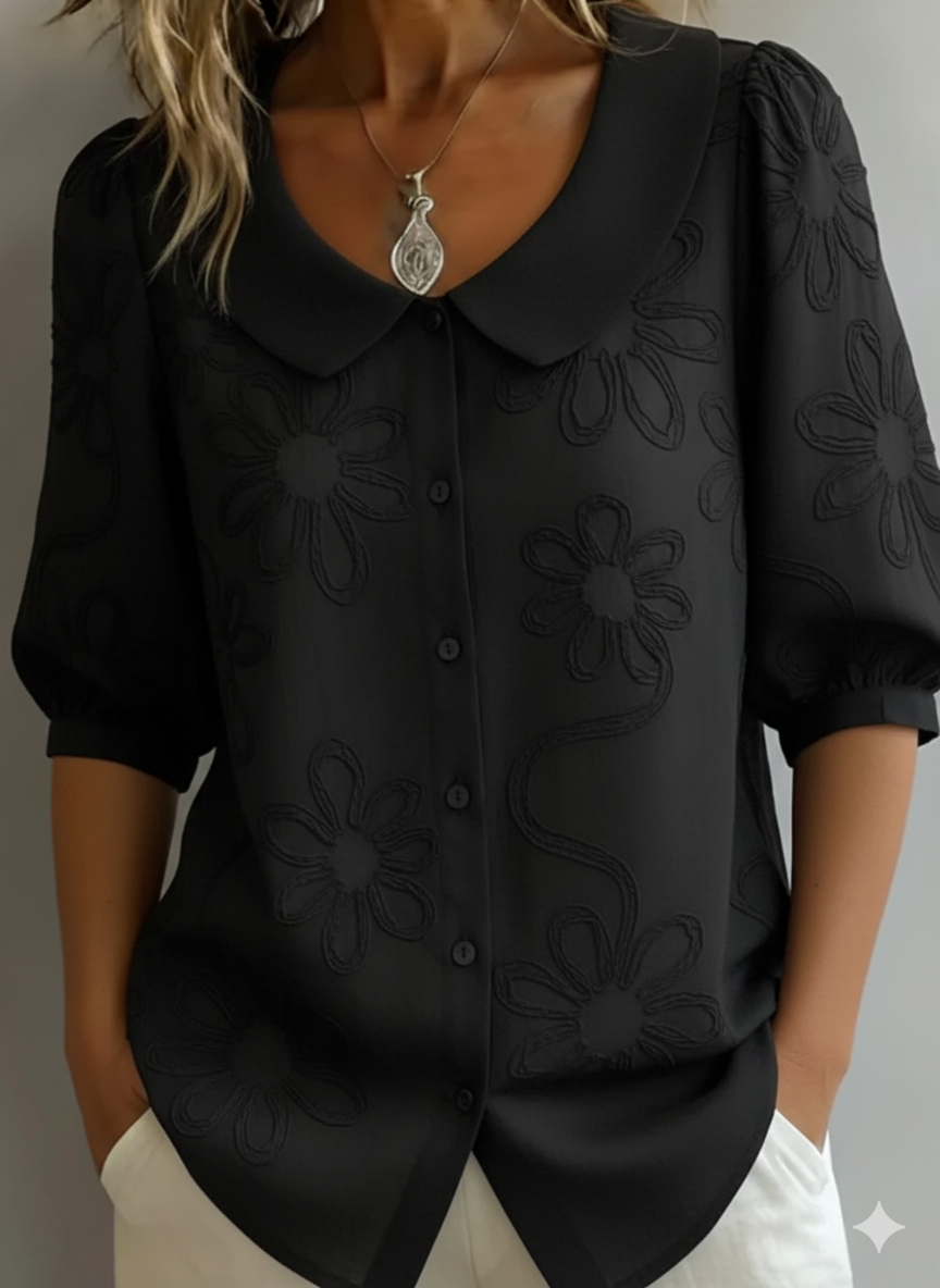 GIULIA | Camicia con colletto Peter Pan 3