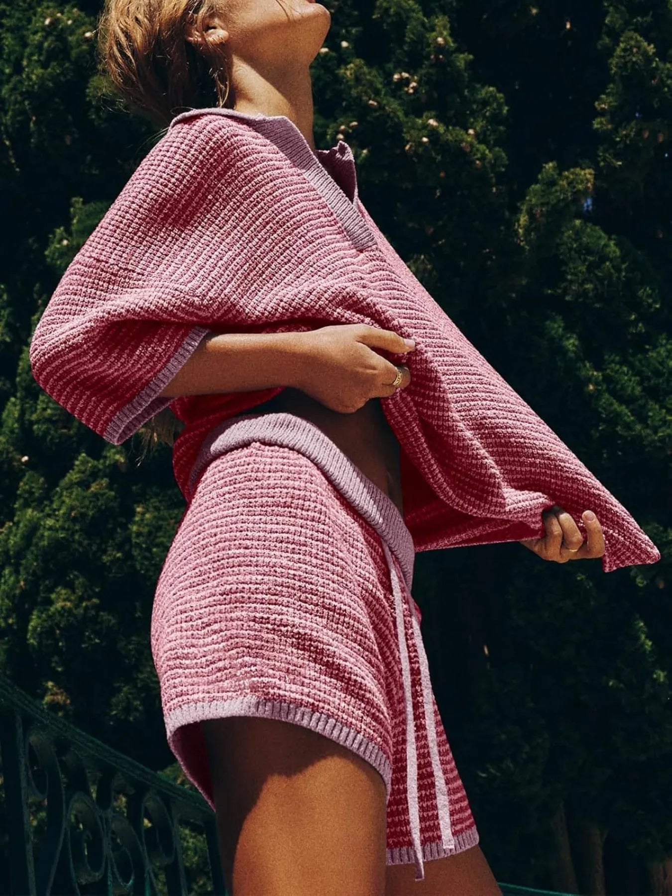 LORETTA | Set tuta con top a righe 1