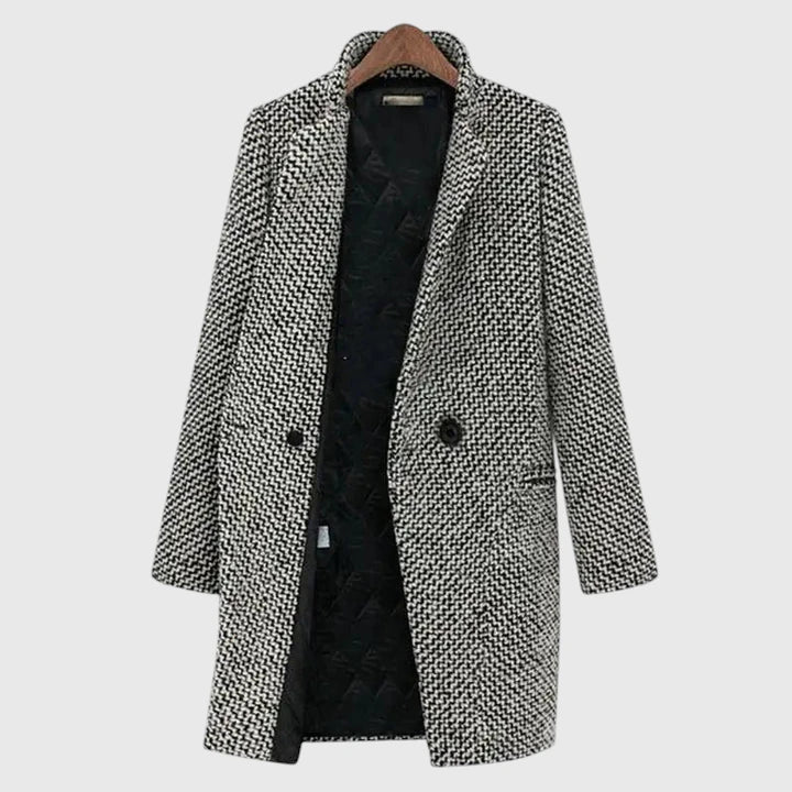 MADELYN | Cappotto lungo con motivo a scacchi 2