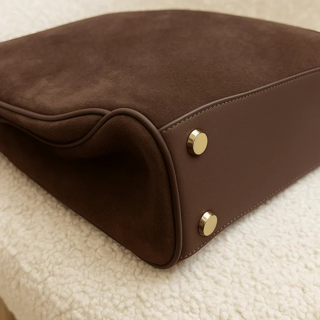 MOIRÉ | Borsa a spalla con pelle scamosciata 3