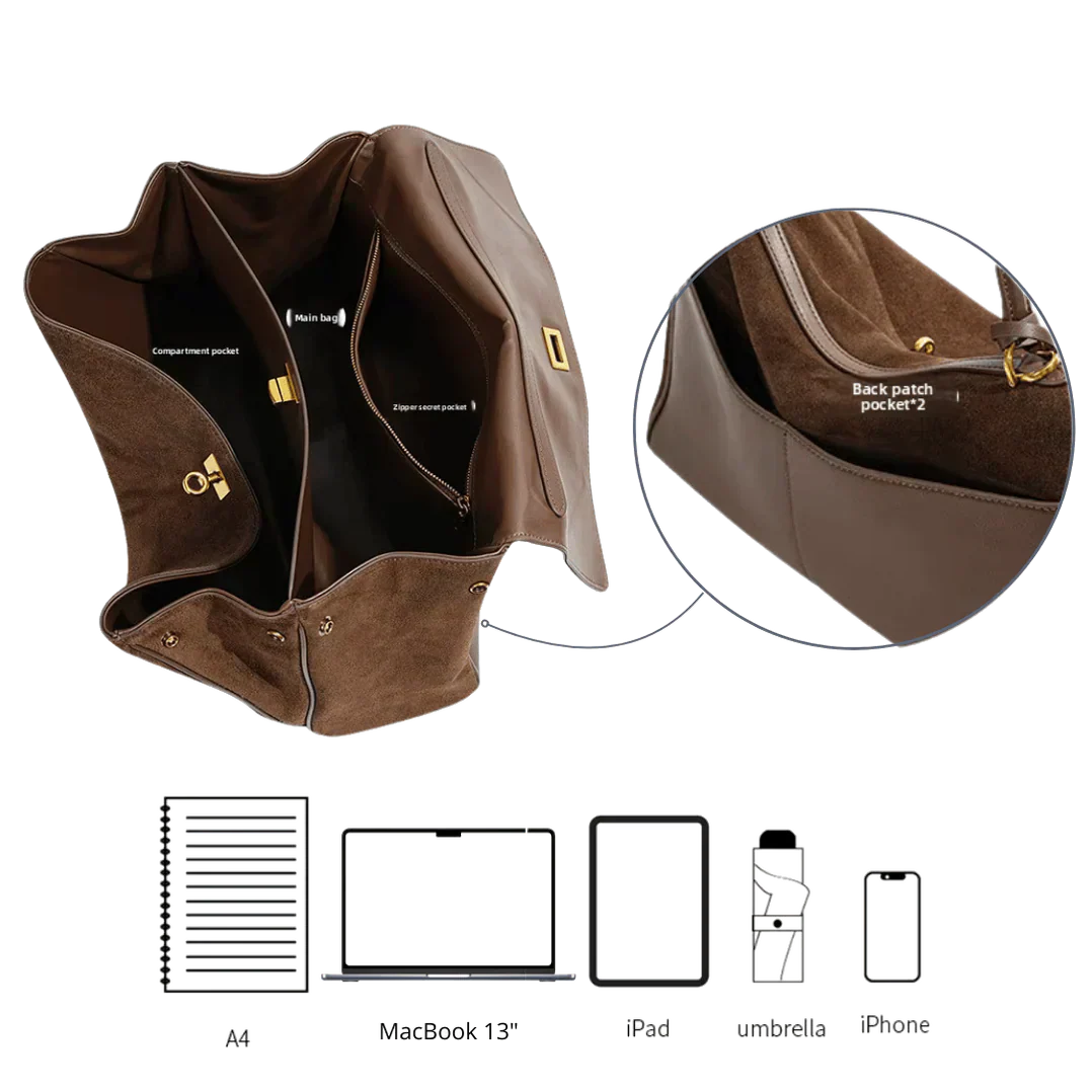 MOIRÉ | Borsa a spalla con pelle scamosciata 4