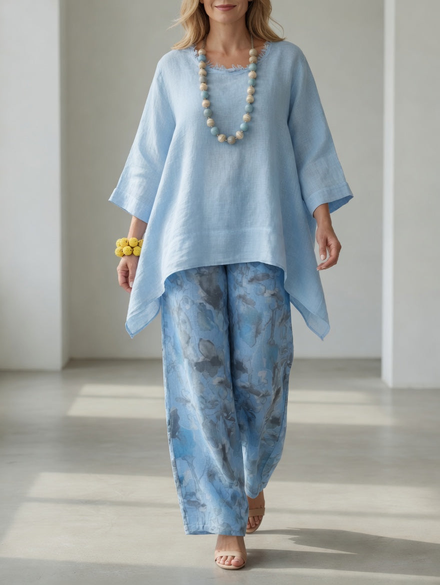 NATALIE | Completo con pantaloni ampi 1