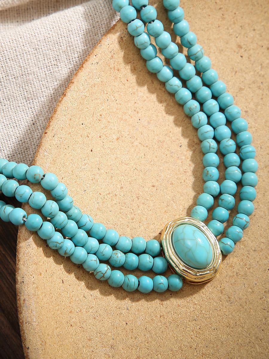 TURQUOISE DREAM | Collana con perle di turchese 5