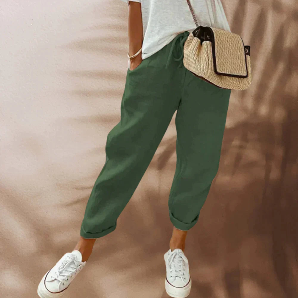 VALERIA | Pantaloni leggeri in lino 2