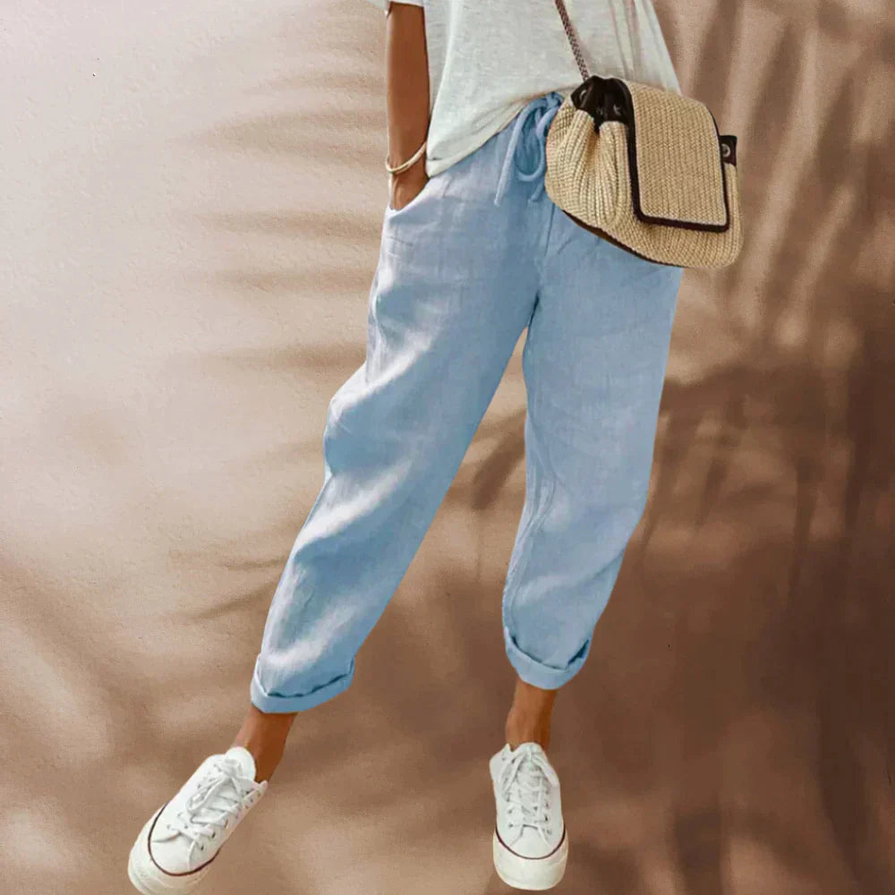 VALERIA | Pantaloni leggeri in lino 3